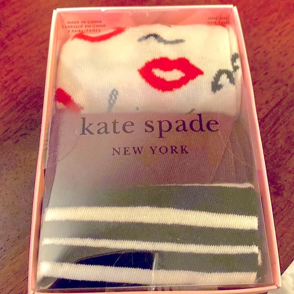 kate spade Accessories - 🪻kate spade set of 3 Pairs of Crew Socks